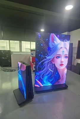 P1.86 Opvouwbare Poster GOB LED Display Vloerstandaard voor tentoonstelling, luchthaven, hotel, winkelcentrum